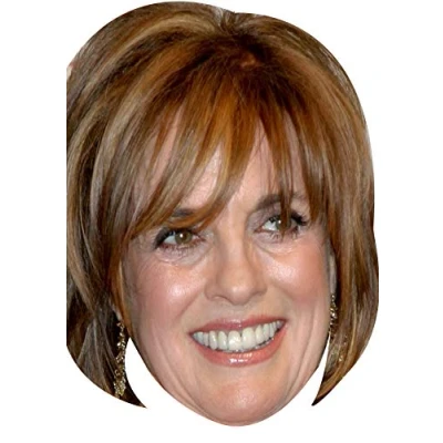 Image of FoxyPrinting Sue Ellen Ewing Celebrity Cardboard Party Face Mask Fancy Dress
