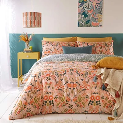 Image of furn. Lorelei Duvet Cover and Pillowcase Set, Blush, Single