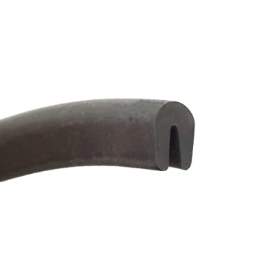Image of Small U Shape Rubber Edge Trim Seal 8mm x 6mm Fits 1 2mm Priced Per Metre