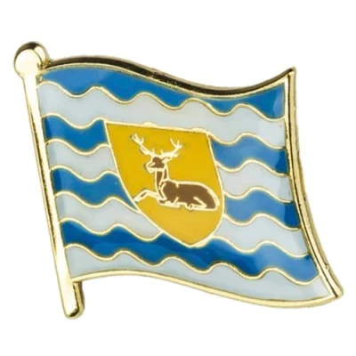 Image of Hertfordshire Regional English County Metal Crest Flag Enamel Pin Badge Lapel
