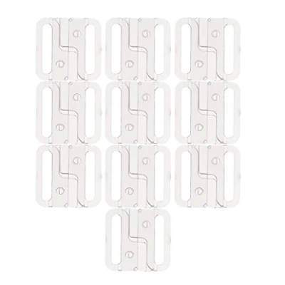 Image of Baoblaze 10 Sets Plastic Clasp Bra Strap Closure Sewing Clip Hooks, Clear, 33mm