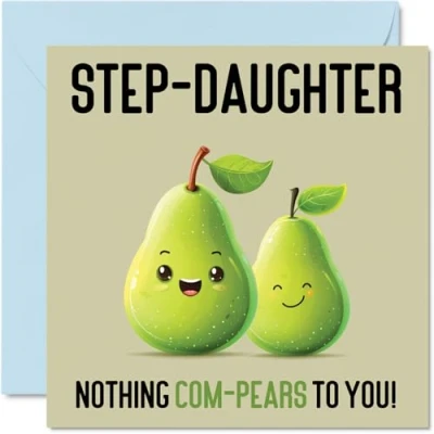 Image of Birthday Cards for Step Daughter Nothing Com Pears Funny Happy Card from Mum Dad, Gifts, 145mm x Joke Greeting Women Her
