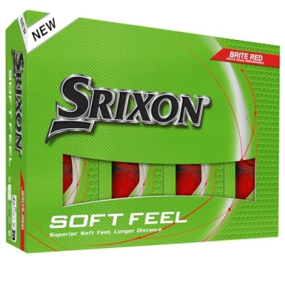 Image of Srixon soft feel BRITE High visibility and ultra golf balls Long distance stable trajectory Controlled spin quick tracking Orange/Red/Green