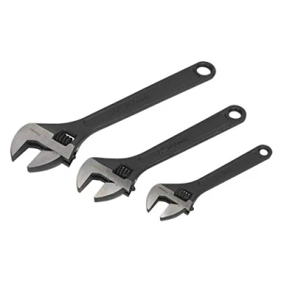 Image of Sealey Ak607 Adjustable Wrench Set 3Pc Rust Resistant