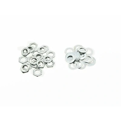Image of KAISH 20pcs Zinc Metric M8 Guitar Pots Nuts and Washers for 24mm Large