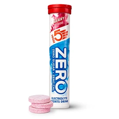 Image of HIGH5 ZERO Electrolyte Tablets Hydration Enhanced with Vitamin C 0 Calories &amp; Sugar Free Boost Hydration, Performance Wellness Berry, 20 (20x, Pack of 1)