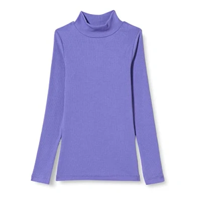 Image of NAME IT Girl&#039;s Nkfnakal Ls Rollneck Top Noos Longsleeve T Shirt, Purple Corallites, 7 8 Years