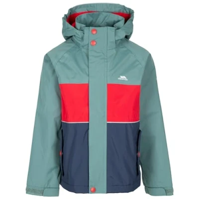 Image of Trespass Kids Waterproof Jacket With Detachable Hood Ocean