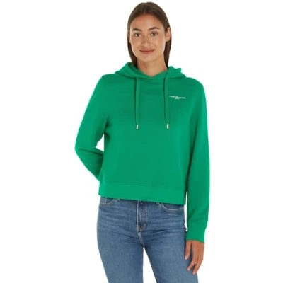 Image of Tommy Hilfiger Women Hoodie Logo, Green (Olympic Green), XXS
