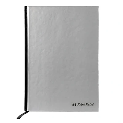 Image of Pukka A4 silver case bound manuscript feint ruled note book