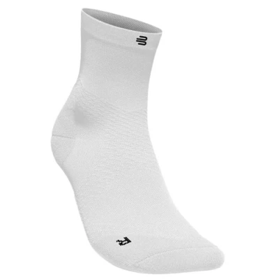 Image of Bauerfeind Ultralight Mid Cut Compression Socks 35 37 White, Breathable &amp; Supportive for Running