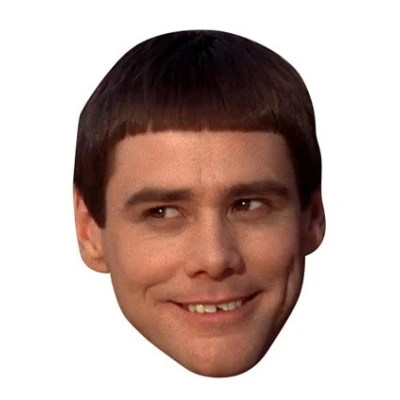 Image of FoxyPrinting Lloyd Jim Carey Celebrity Cardboard Party Face Mask Fancy Dress