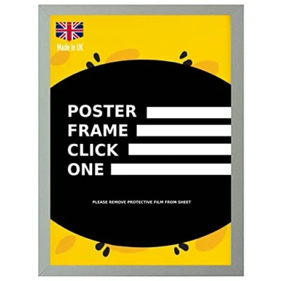 Image of Z&amp;Q Wall Mounted Poster Picture Frame Pink 40 x 50 cm Display Painting Photo Print With HD Clear Perspex Both Ways Hanging Hooks MDF Wood 30x15mm Moulding