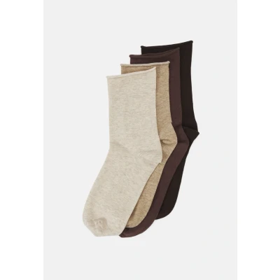 Image of Lindex SOCK ROLL EDGE 4PACK Socks, Women&#039;s, Size: 3.5 5, Beige