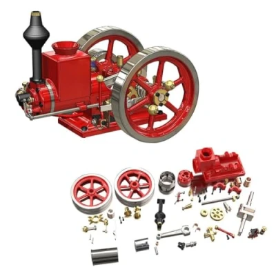 Image of APAP Hit and Miss Engine Model, HM 01 7cc 4 stroke Horizontal Internal Combustion (KIT Version)