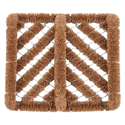 Image of 35cm x 30cm Natural Coir Scraper Door Mat By Nicola Spring