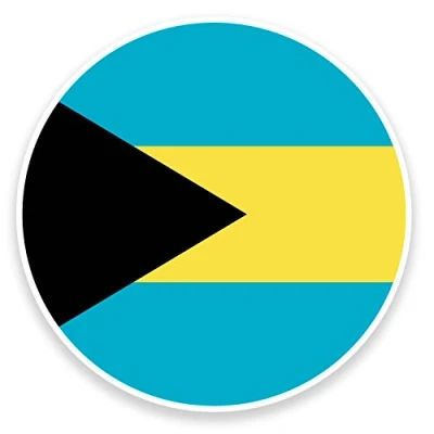 Image of 2 x 10cm Bahamas Flag Vinyl Sticker Decal Laptop Car Luggage Travel Label #9048 (10cm Wide High)