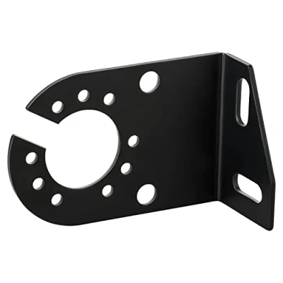 Image of AUTOLIGHT 24 Socket Holder, High strength Metal TOW_HITCH, 7 and 13 pin Trailer Sockets, Black Powder Coated, Multiple Screw Holes for Flexible Mounting Options