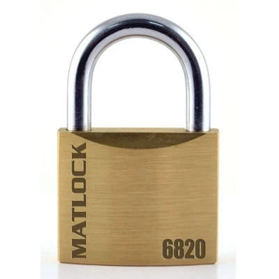 Image of Matlock Slimline Brass Key Padlocks 20mm, Pack of 4