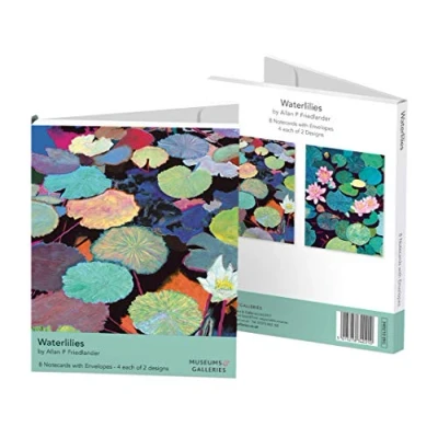 Image of Allan Friedlander Waterlilies Set of 8 Art Notecards Wallet (13.7 x 16.7 cm)