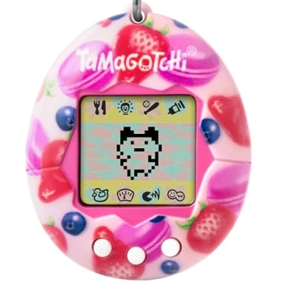 Image of Bandai Tamagotchi Original Berry Delicious Shell Cyber Pet 90s Adults and Kids Toy with Chain Retro Virtual Pets are Great Boys Girls Toys or Gifts for Ages 8+