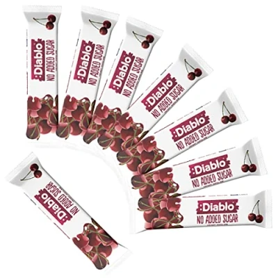 Image of Diablo Yoghurt &amp; Muesli Bar Cherry No Added Sugar Sweetened with Maltitol Breakfast Bars Diabetic Friendly Hamper Available Perfect for Gifting 1 30g (Pack Of 8)