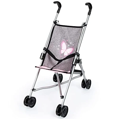 Image of Bayer Design 30533AA Dolls pushchair, stroller, foldable, double wheels, security belt