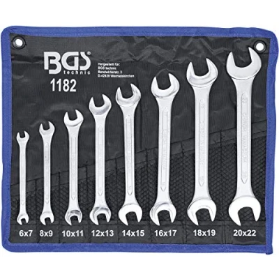 Image of BGS 1182 Double Open End Spanner Set 6 x 7 20 22 mm 8 pcs.