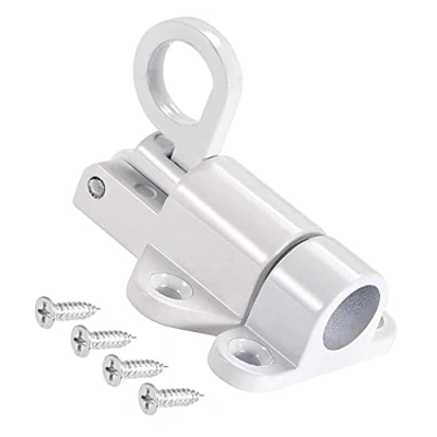 Image of Door Spring Bolt Aluminum Alloy Security Automatic Window Gate Latch Bounce Lock for Shed Doors Gates and Outhouse White