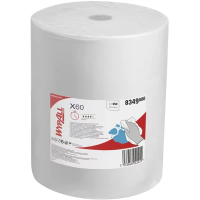 Image of WypAll 8349 X60 Cleaning Cloths Multi Task Jumbo Roll White