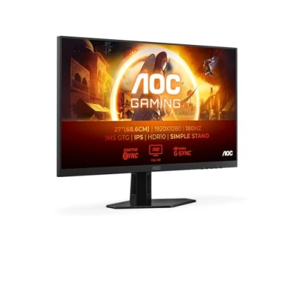 Image of AOC Gaming 27G4XED 27 inch FHD monitor, 180 Hz, 1 ms, FreeSync Prem., G Sync comp., HDR10 (1920x1080, HDMI 2.0, DisplayPort 1.4) black