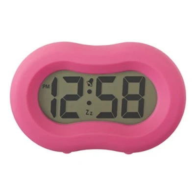 Image of Acctim Vierra Digital Alarm Clock Smartlite® Superbrite® Crescendo Silicone Case Hot Pink 15110