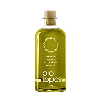 Image of Biotopos,Premium Early Harvest Organic Cold Pressed Extra Virgin Olive Oil Polyphenols 100% Koroneiki, Single Estate, Messenia Greece, 500ml (Drinking EVOO)