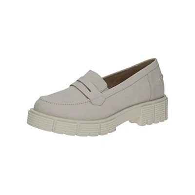Image of CAPRICE Women&#039;s 9 24755 20 Loafer, White Black, 5 UK