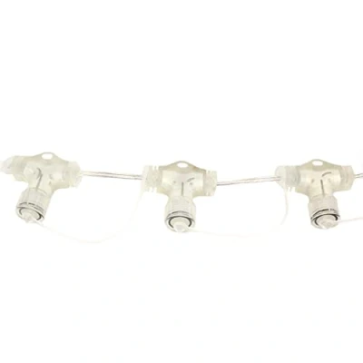 Image of Festive Lights ConnectGo Lighting Accessories 10 Port Curtain Connector, Connectable Outdoor Rubber Cable (Clear)