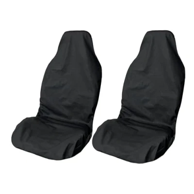 Image of LIONSTRONG® Car Seat Covers for Cars [Waterproof] Waterproof After Gym Dirt Resistent Washable Automotive Sweat Towel Cover Universal Polyester 2 pieces