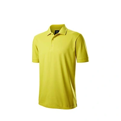 Image of WILSON STAFF Men&#039;s Golf Polo Shirt, AUTHENTIC POLO, Polyester, Yellow, Size XL, WGA700737XL