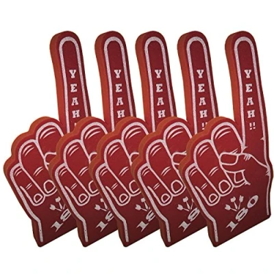 Image of Darts 180 Giant Foam Hand Pointy Finger Pack of 5 Red
