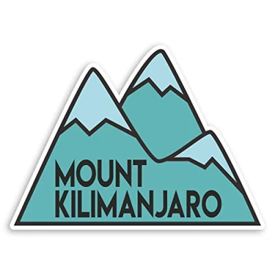 Image of 2 x 10cm Mount Kilimanjaro Vinyl Stickers Tanzania Africa Luggage Sticker #31823 (10cm Wide)