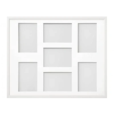 Image of Frame Company Drayton Multi Aperture Photo Frame, White, 20x16 for 6x4 inch (x7)