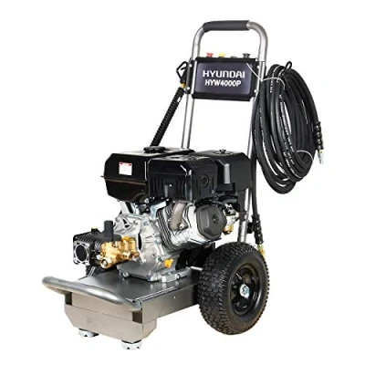 Image of Hyundai Petrol Pressure Washer, 4000psi 420cc 15L/min with 15m Hose and Lance, 4 Nozzles, Turbo Nozzle &amp; 3 Year Warranty