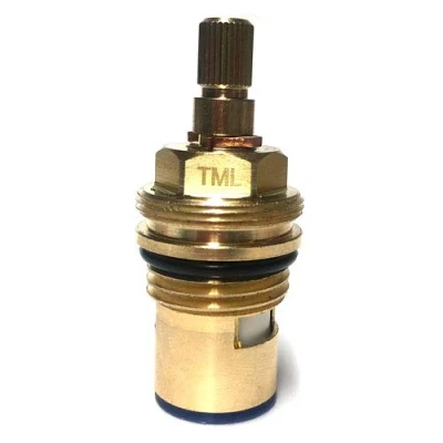 Image of SP3561 28 Spline Ceramic Tap Cartridge Valve BSP 1/2&quot; Supplied with Solid Brass Screws (Anticlockwise Open)