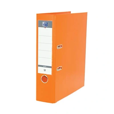 Image of OXFORD Smart Pro+ A4XL Lever Arch File Spine 80 mm 2 Rings Polypropylene Cover Orange 28.3 x 32 8