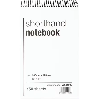Image of Spiral Shorthand Notebook 150 Leaf (10 Pack)