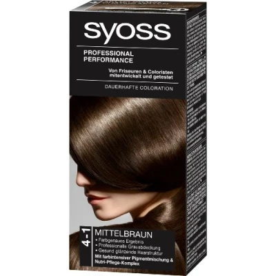 Image of Syoss 4 1 Hair Dye Medium Brown Level 3