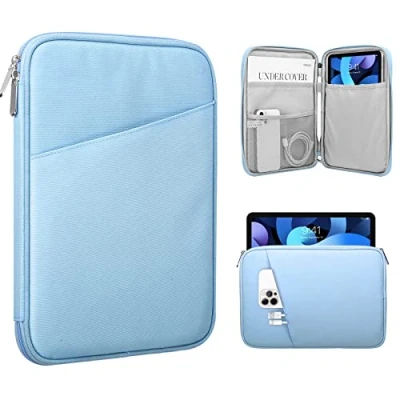 Image of TiMOVO 9 11&quot; Tablet Sleeve for iPad 10th Gen. 10.9&quot;, 9th/8th/7th 10.2&quot;, Air 11/Air 5th/4th 10.9&quot;,Galaxy Tab A9+/A9 Plus 11&quot;, Protective Bag with Pocket, Light Blue