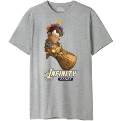 Image of Marvel Men&#039;s Metlatmts009 T Shirt, Grey Mix, S