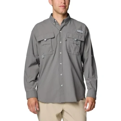 Image of Columbia Men&#039;s Bahama II Long Sleeve Shirt, 2024 City Grey, X Large