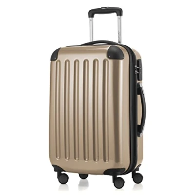Image of HAUPTSTADTKOFFER Alex Carry On luggage Board Suitcase Bag Hardside Spinner Trolley 4 Wheel Expandable, 55cm, champagne