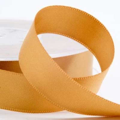 Image of Italian Options Satin Ribbon, 10mm Wide x 25 Metre Roll, Gold